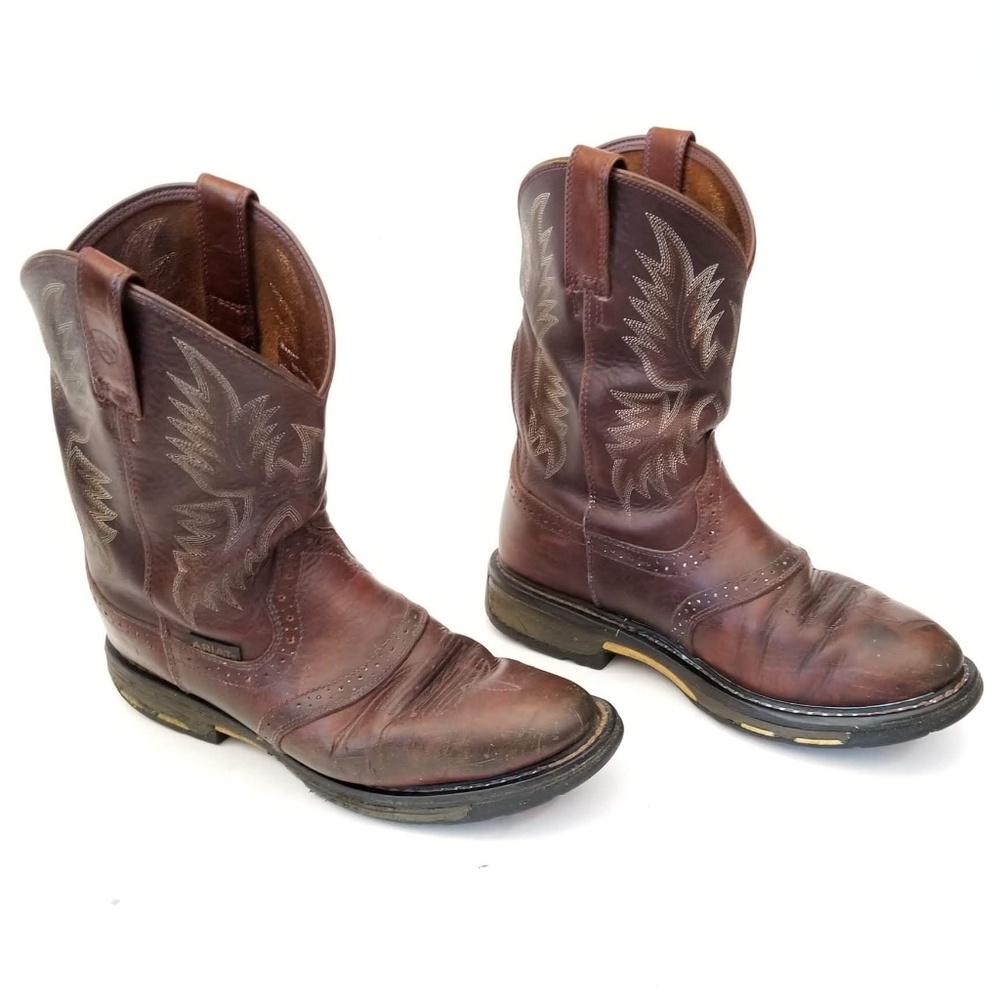 Ariat Heavy Duty Leather Work Boots Size 10.5 EE
